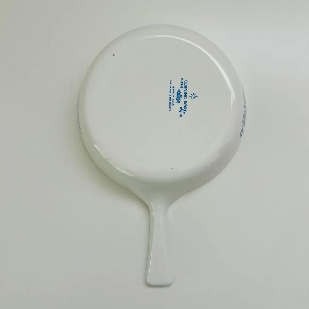 CORNING WARE Blue Cornflower Pattern P-83-B Skillet Saucepan Baking Dish